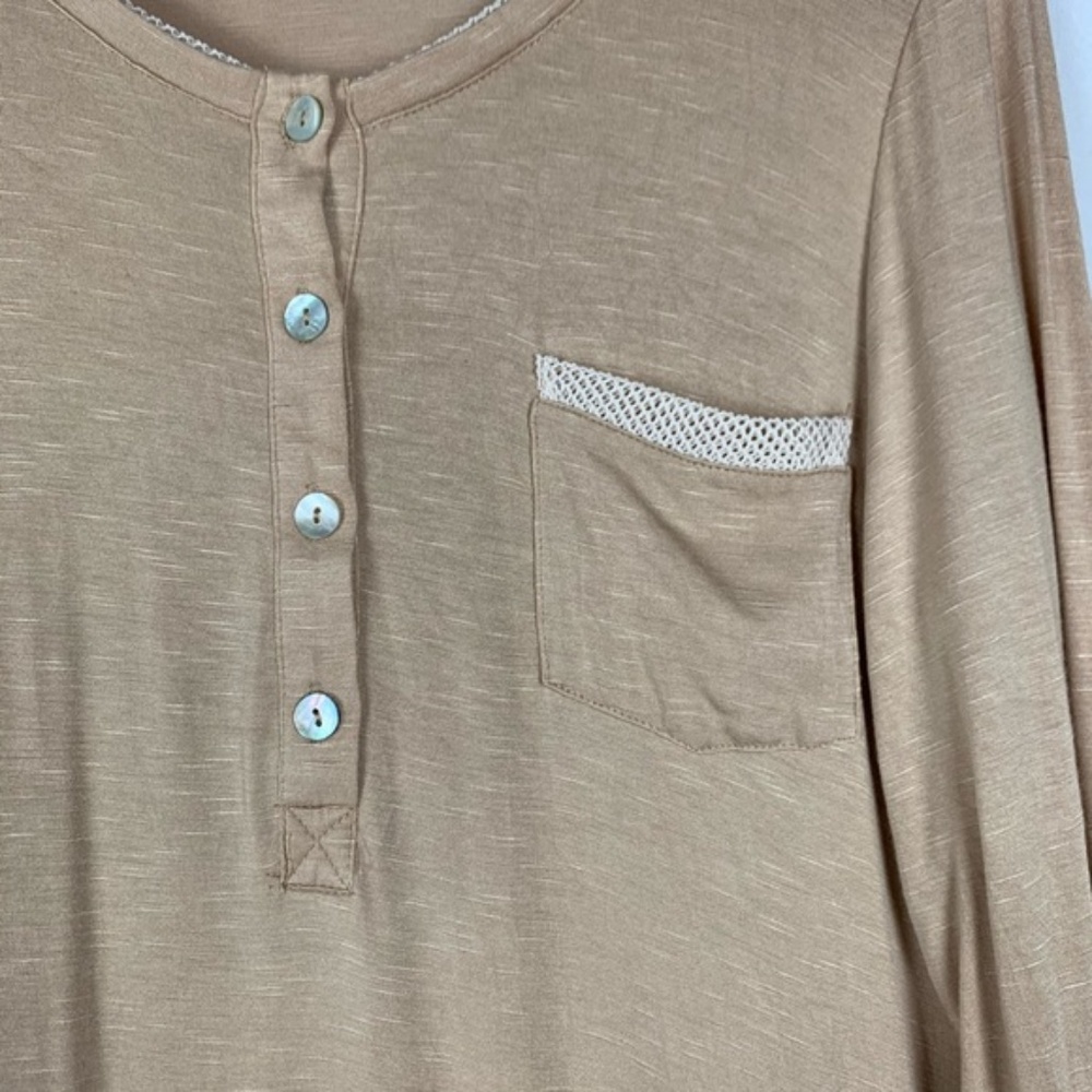 Logo Lori Goldstein tan/brown/cream long sleeve XS - Picture 4 of 7